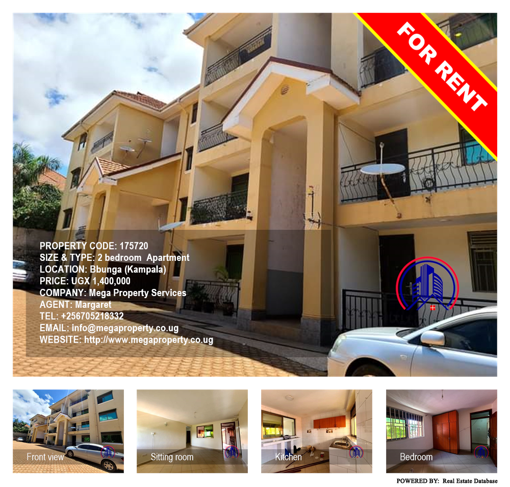 2 bedroom Apartment  for rent in Bbunga Kampala Uganda, code: 175720