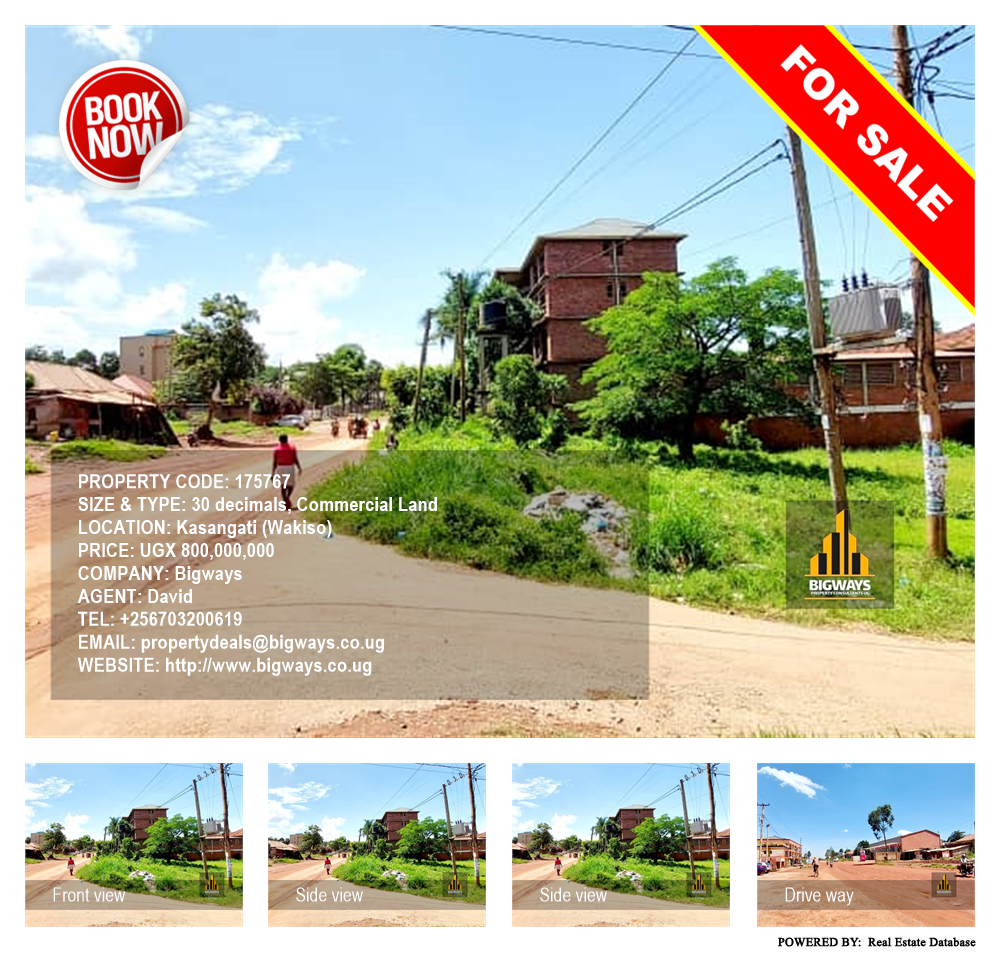 Commercial Land  for sale in Kasangati Wakiso Uganda, code: 175767