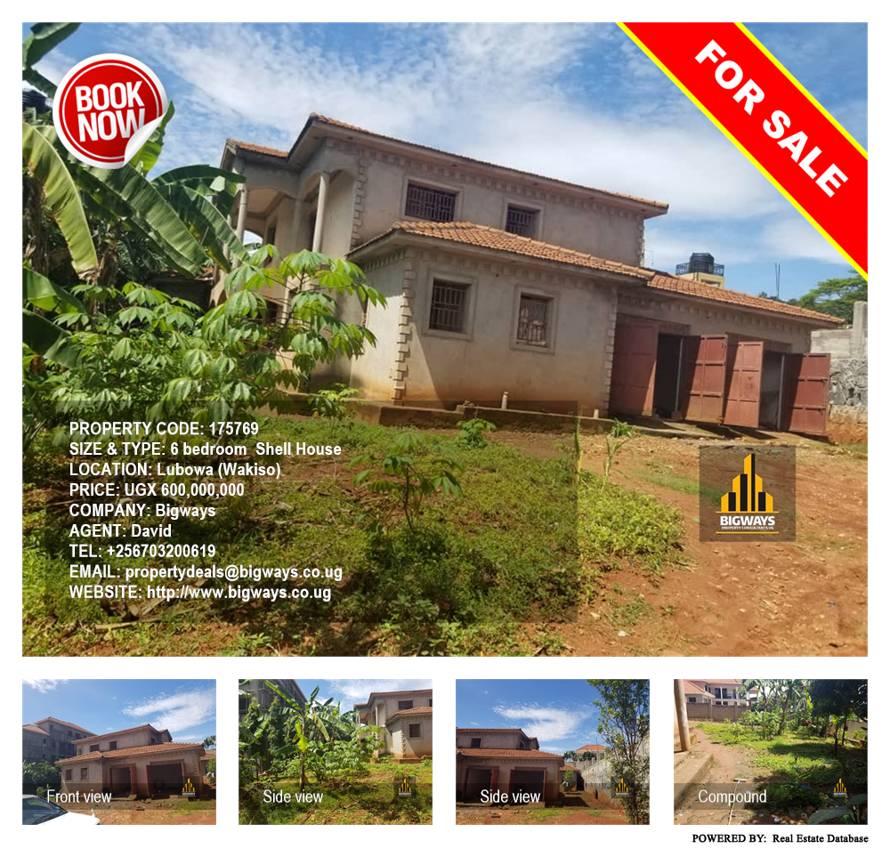 6 bedroom Shell House  for sale in Lubowa Wakiso Uganda, code: 175769