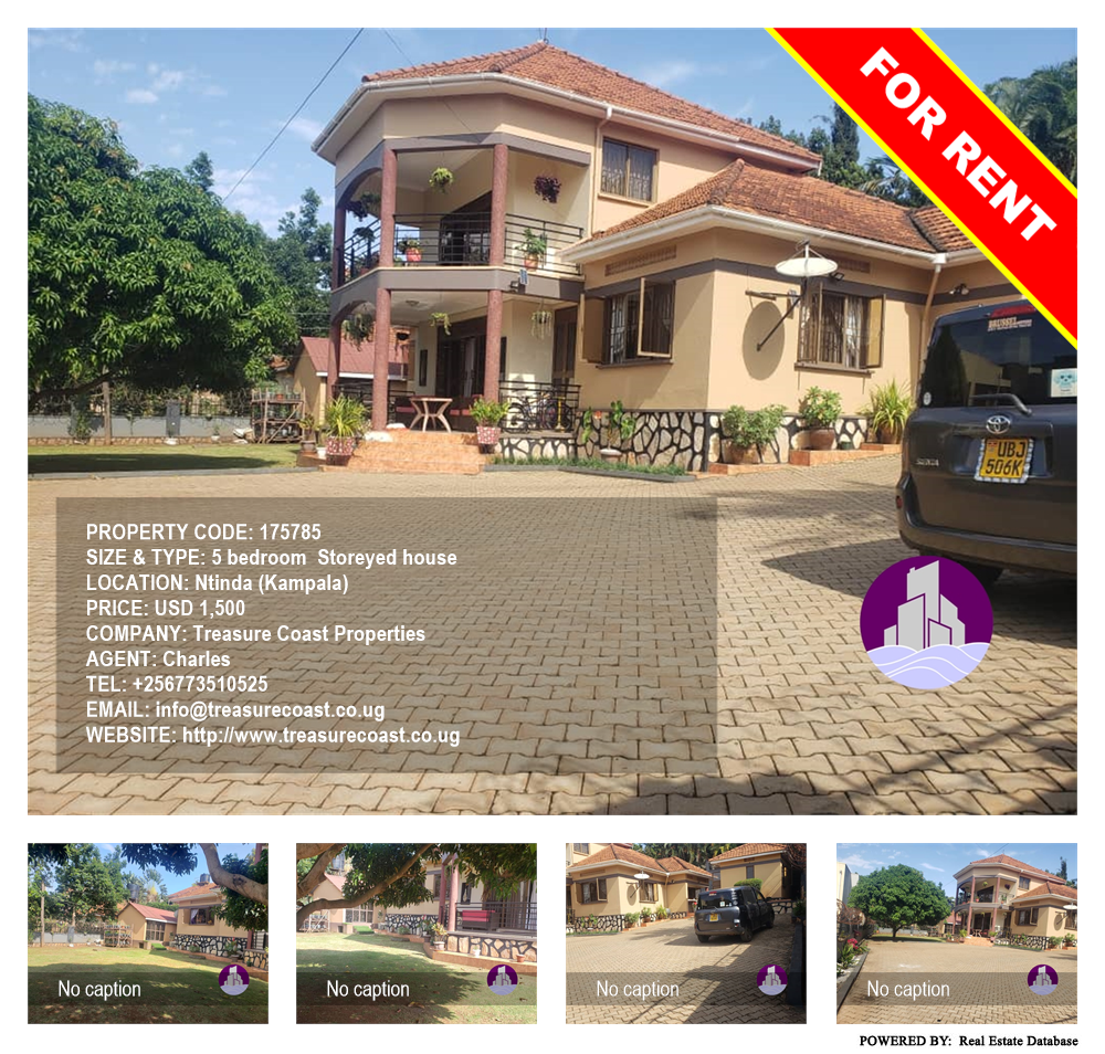 5 bedroom Storeyed house  for rent in Ntinda Kampala Uganda, code: 175785