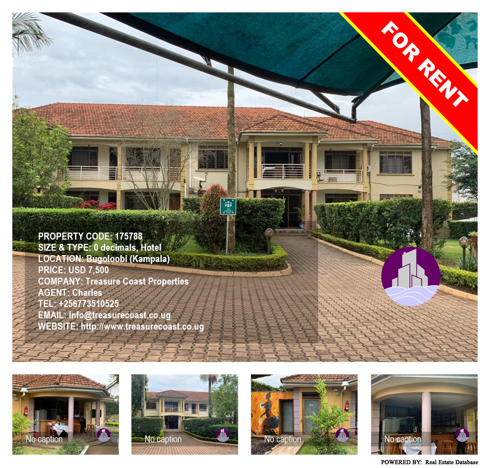 Hotel  for rent in Bugoloobi Kampala Uganda, code: 175788