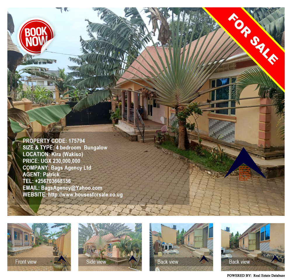 4 bedroom Bungalow  for sale in Kira Wakiso Uganda, code: 175794