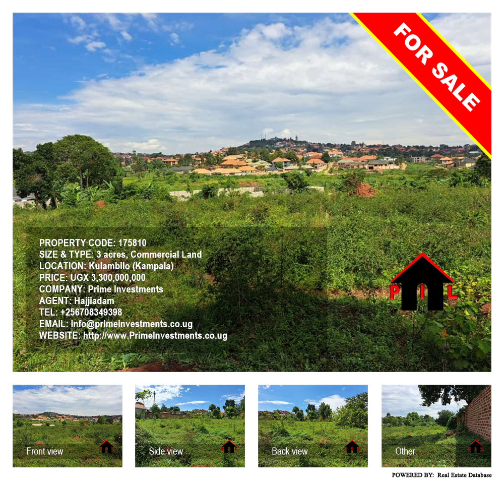 Commercial Land  for sale in Kulambilo Kampala Uganda, code: 175810