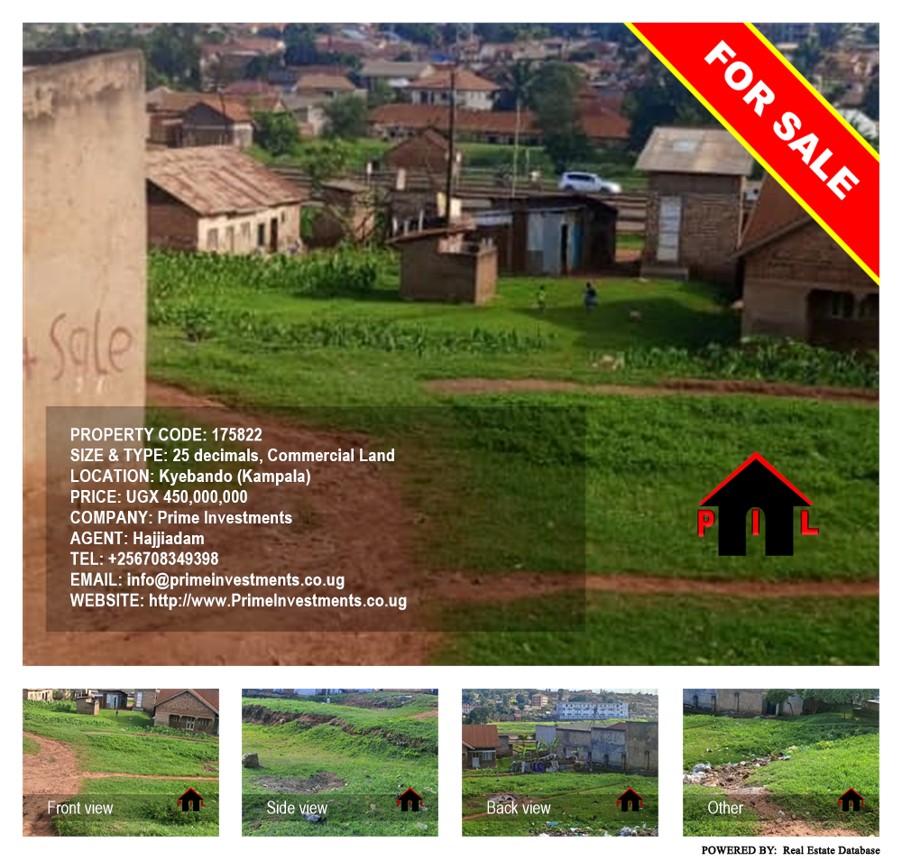 Commercial Land  for sale in Kyebando Kampala Uganda, code: 175822