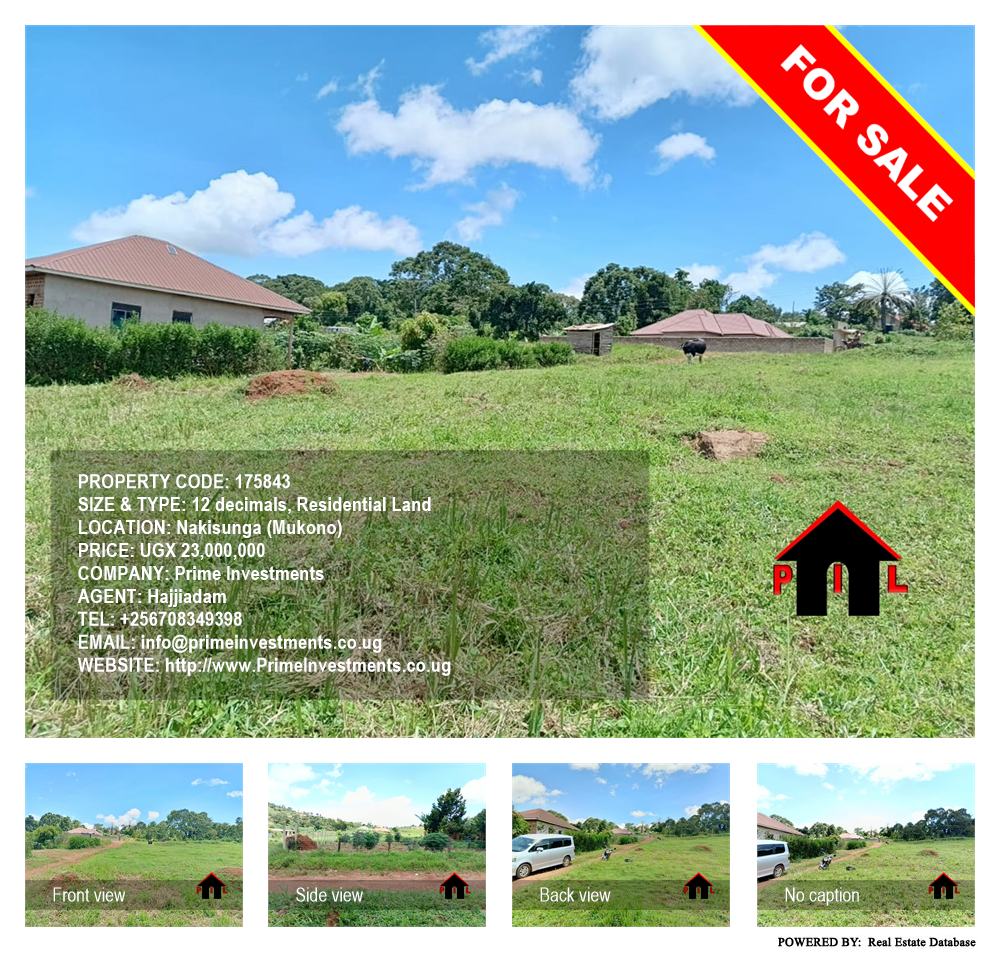 Residential Land  for sale in Nakisunga Mukono Uganda, code: 175843
