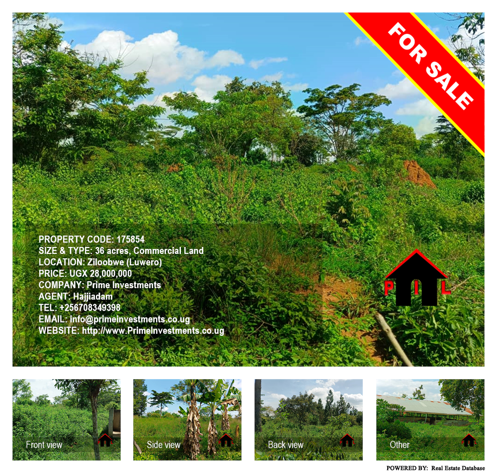 Commercial Land  for sale in Ziloobwe Luweero Uganda, code: 175854