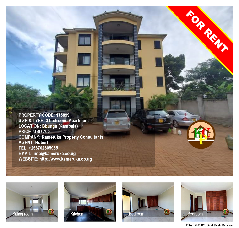 3 bedroom Apartment  for rent in Bbunga Kampala Uganda, code: 175899
