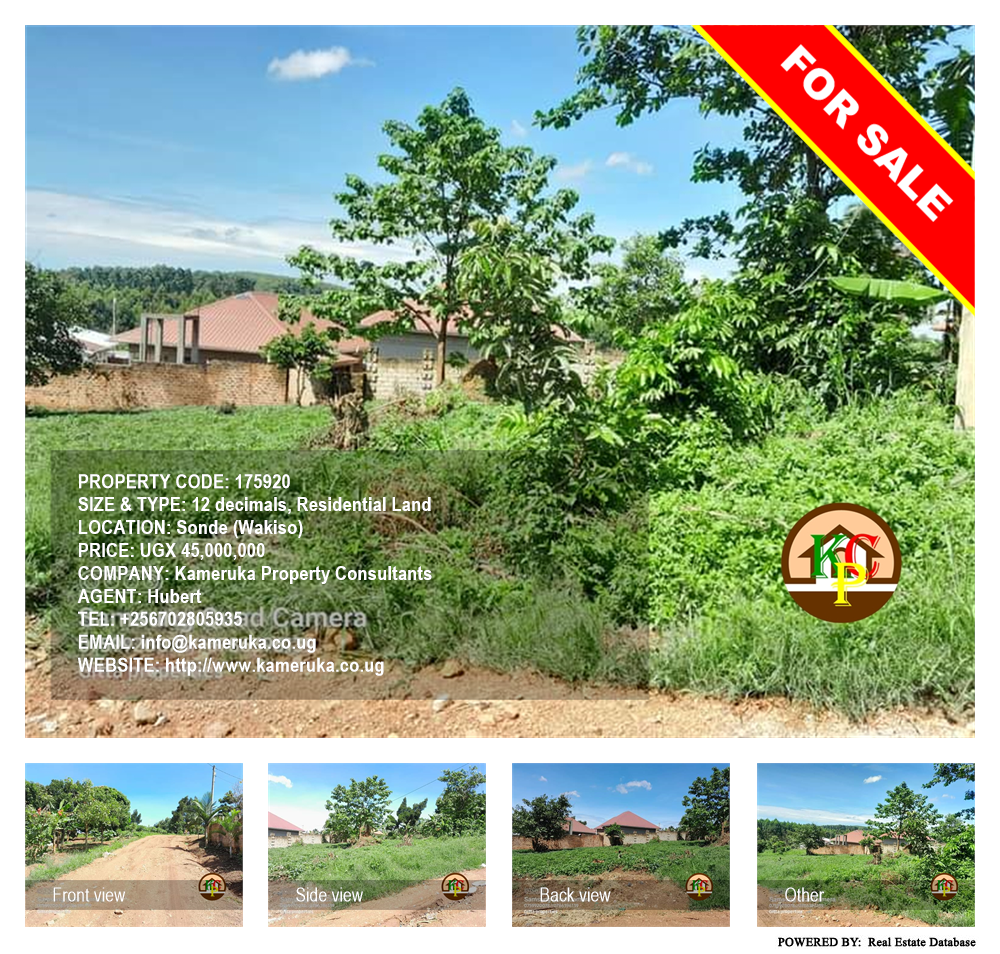 Residential Land  for sale in Sonde Wakiso Uganda, code: 175920