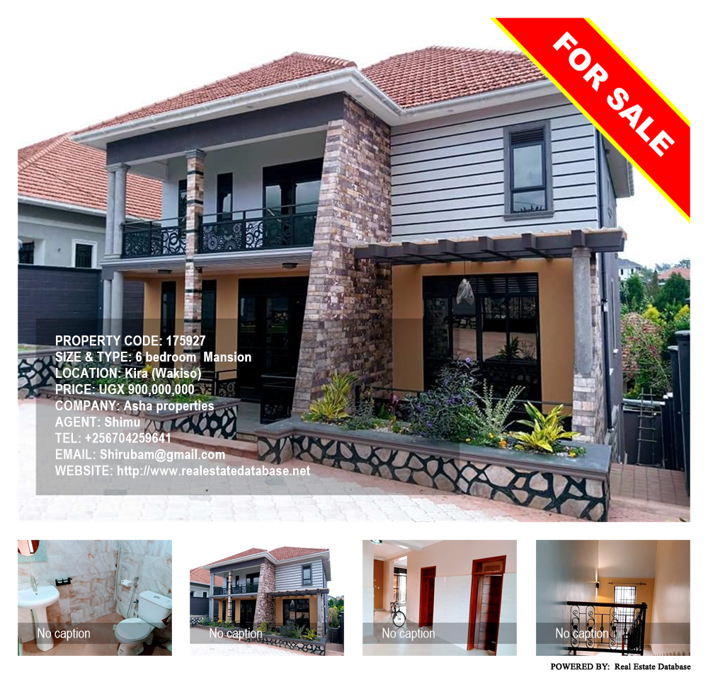 6 bedroom Mansion  for sale in Kira Wakiso Uganda, code: 175927