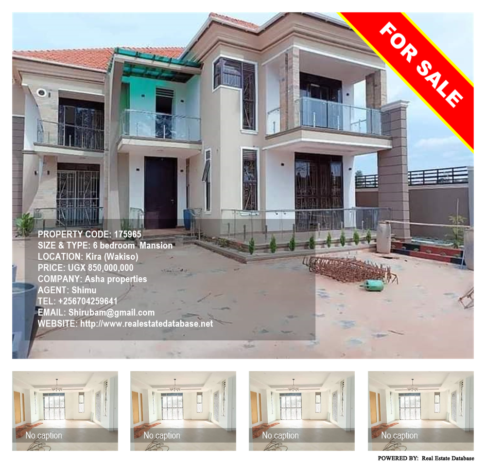 6 bedroom Mansion  for sale in Kira Wakiso Uganda, code: 175965