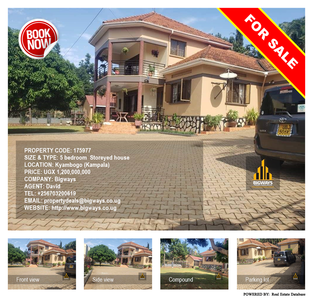 5 bedroom Storeyed house  for sale in Kyambogo Kampala Uganda, code: 175977