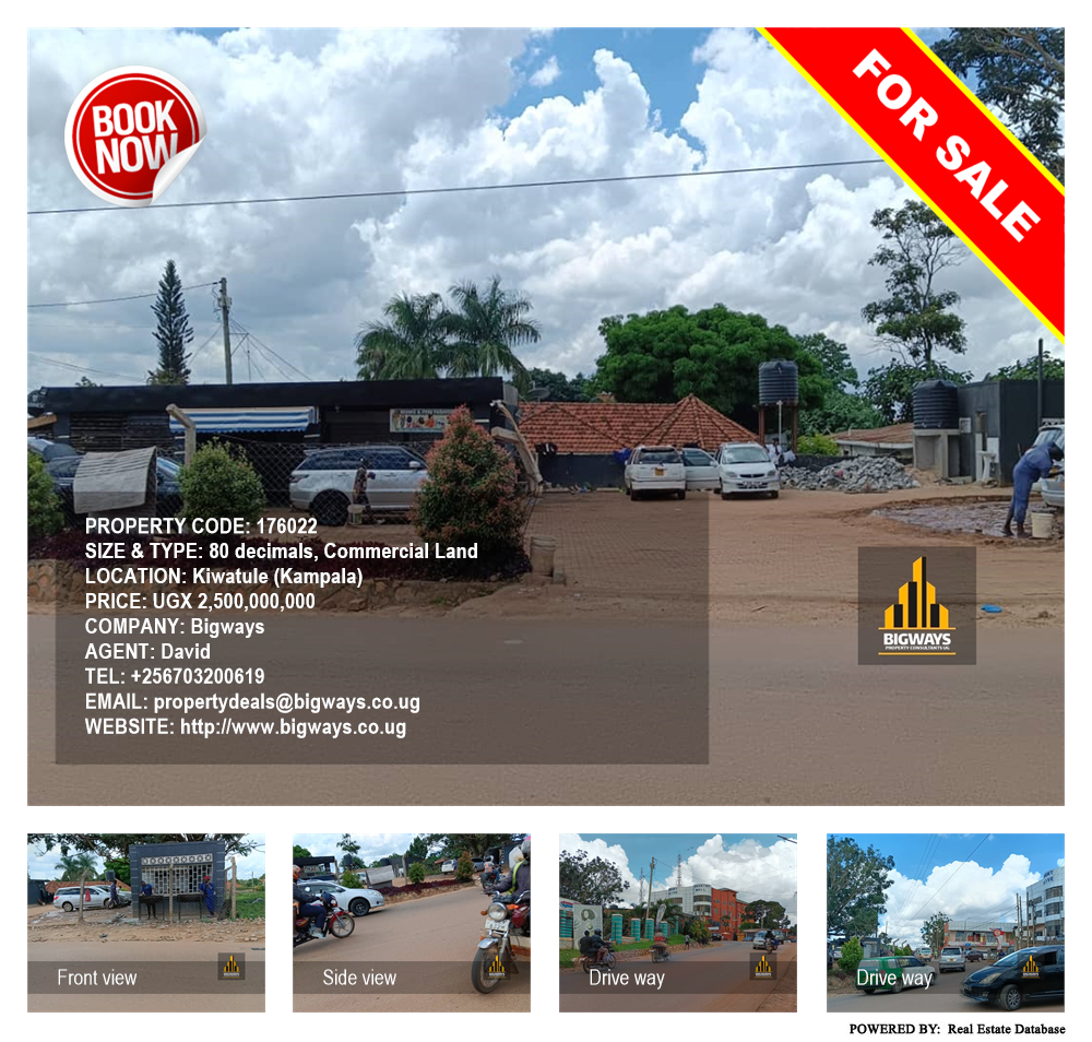 Commercial Land  for sale in Kiwaatule Kampala Uganda, code: 176022