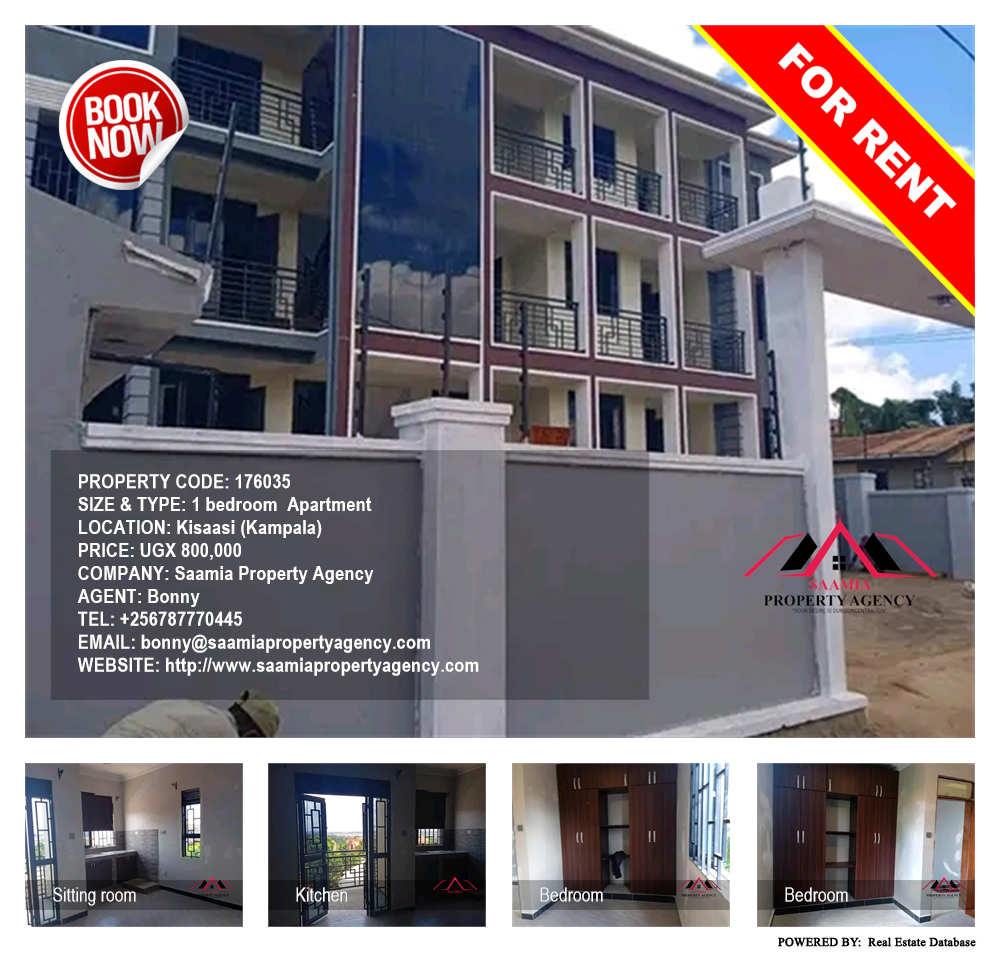 1 bedroom Apartment  for rent in Kisaasi Kampala Uganda, code: 176035