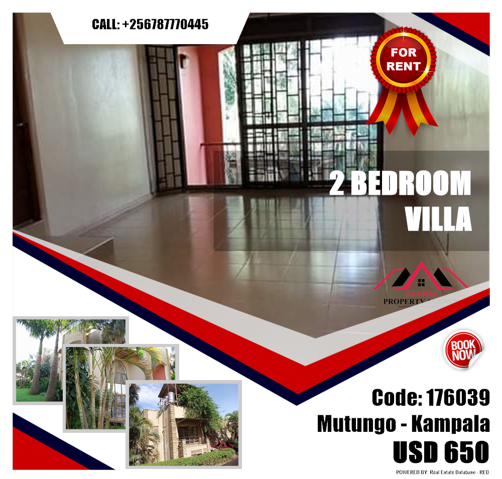 2 bedroom Villa  for rent in Mutungo Kampala Uganda, code: 176039
