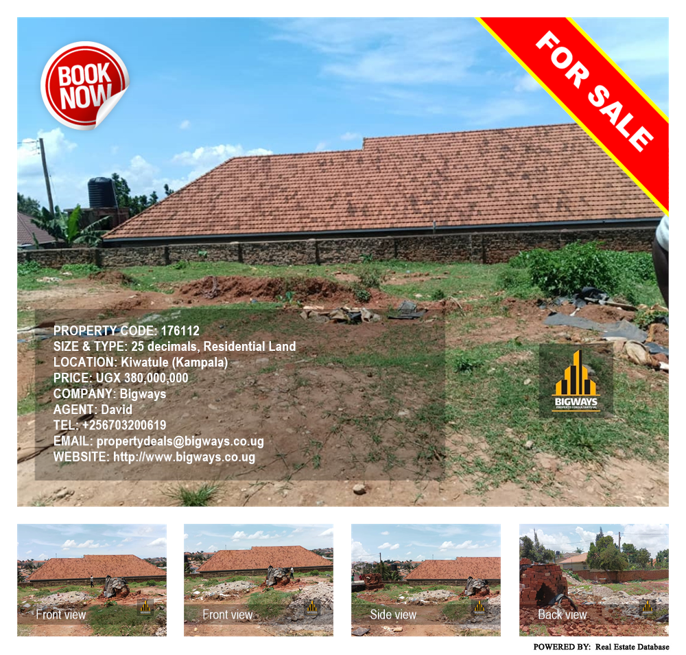 Residential Land  for sale in Kiwaatule Kampala Uganda, code: 176112