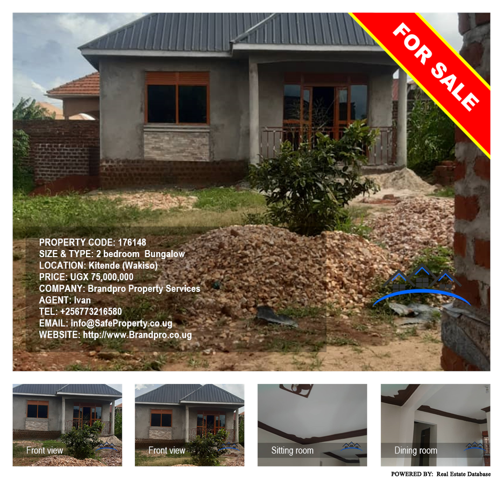 2 bedroom Bungalow  for sale in Kitende Wakiso Uganda, code: 176148