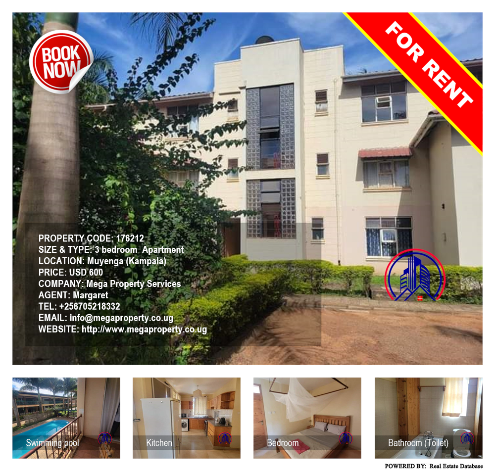 3 bedroom Apartment  for rent in Muyenga Kampala Uganda, code: 176212