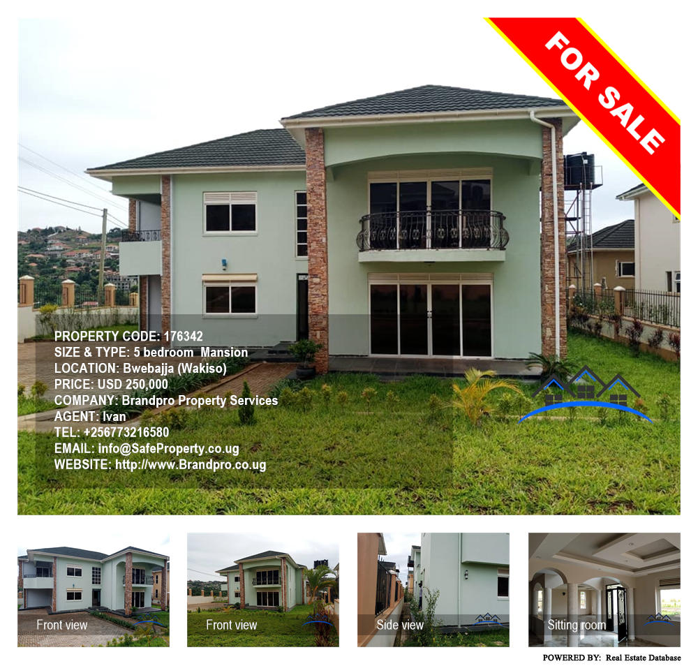 5 bedroom Mansion  for sale in Bwebajja Wakiso Uganda, code: 176342