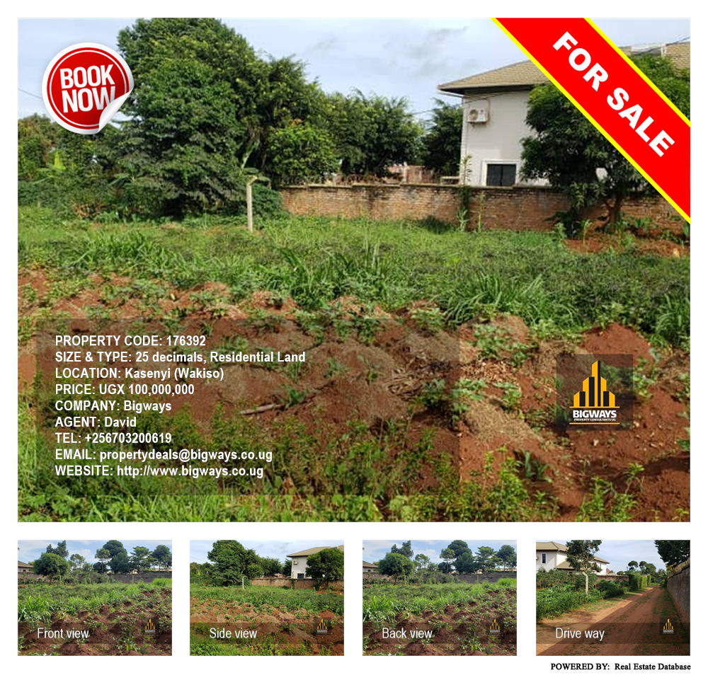 Residential Land  for sale in Kasenyi Wakiso Uganda, code: 176392