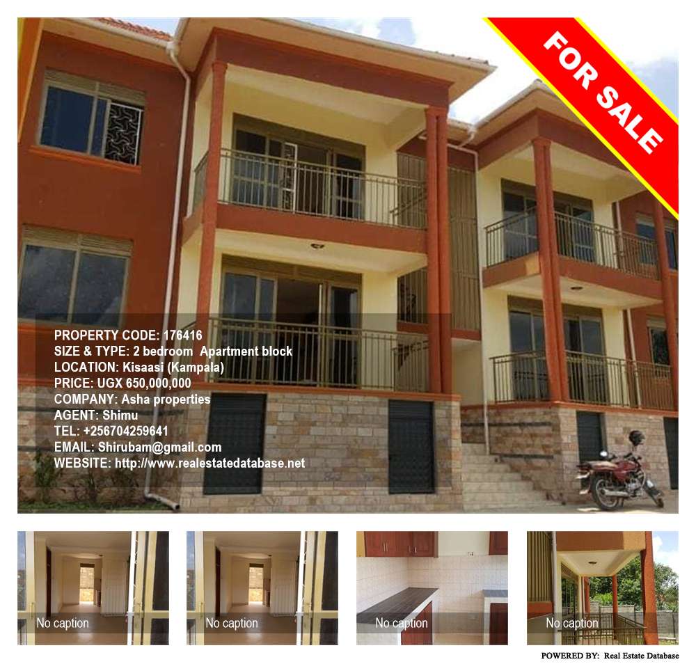 2 bedroom Apartment block  for sale in Kisaasi Kampala Uganda, code: 176416