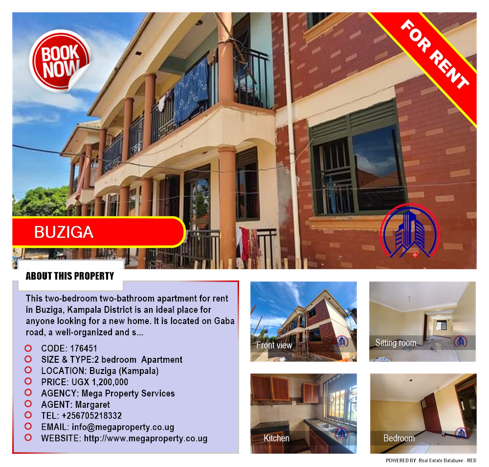2 bedroom Apartment  for rent in Buziga Kampala Uganda, code: 176451