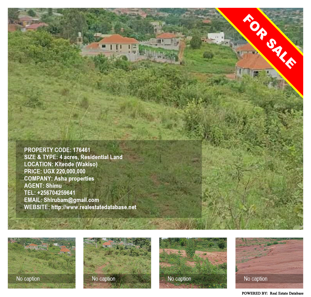 Residential Land  for sale in Kitende Wakiso Uganda, code: 176461