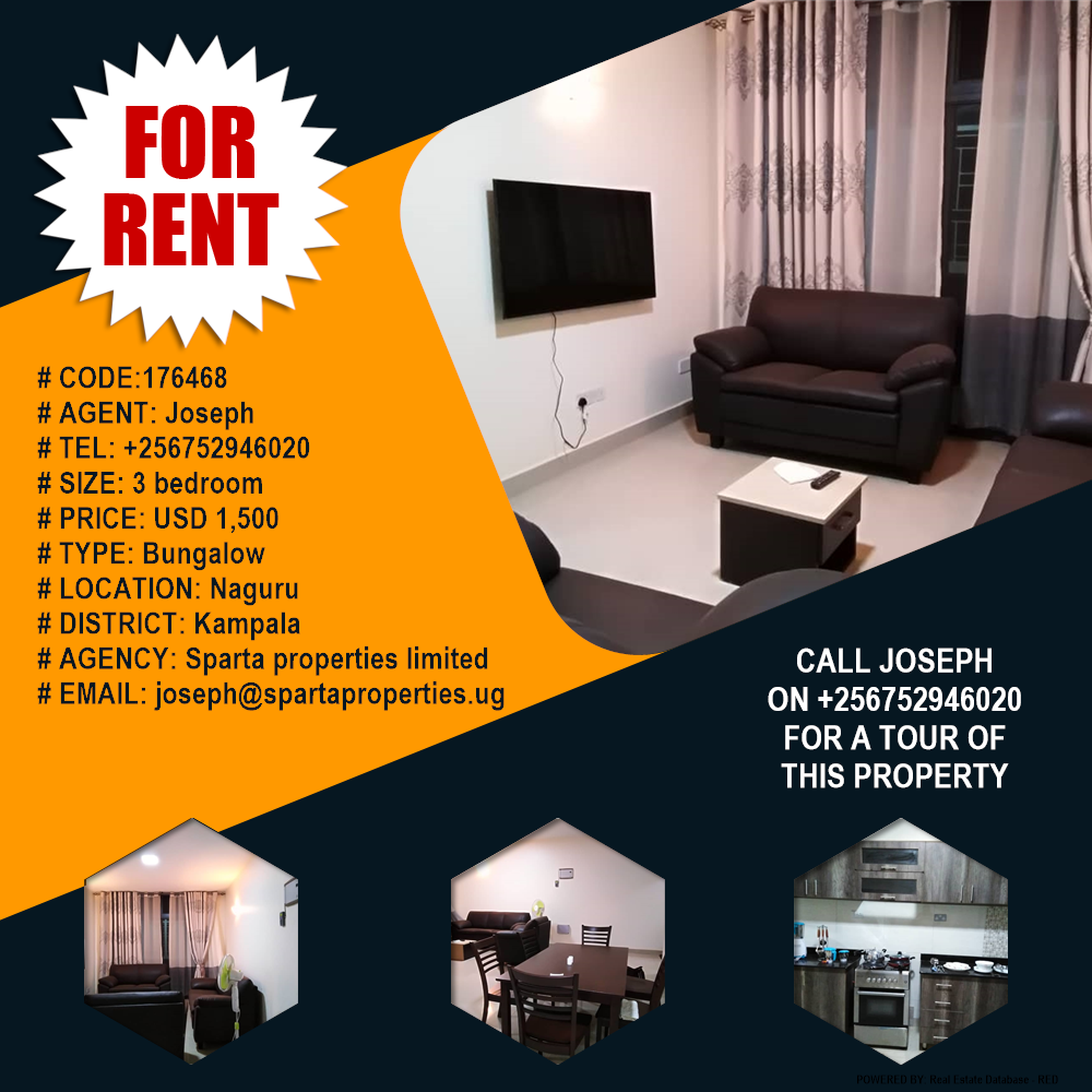 3 bedroom Bungalow  for rent in Naguru Kampala Uganda, code: 176468