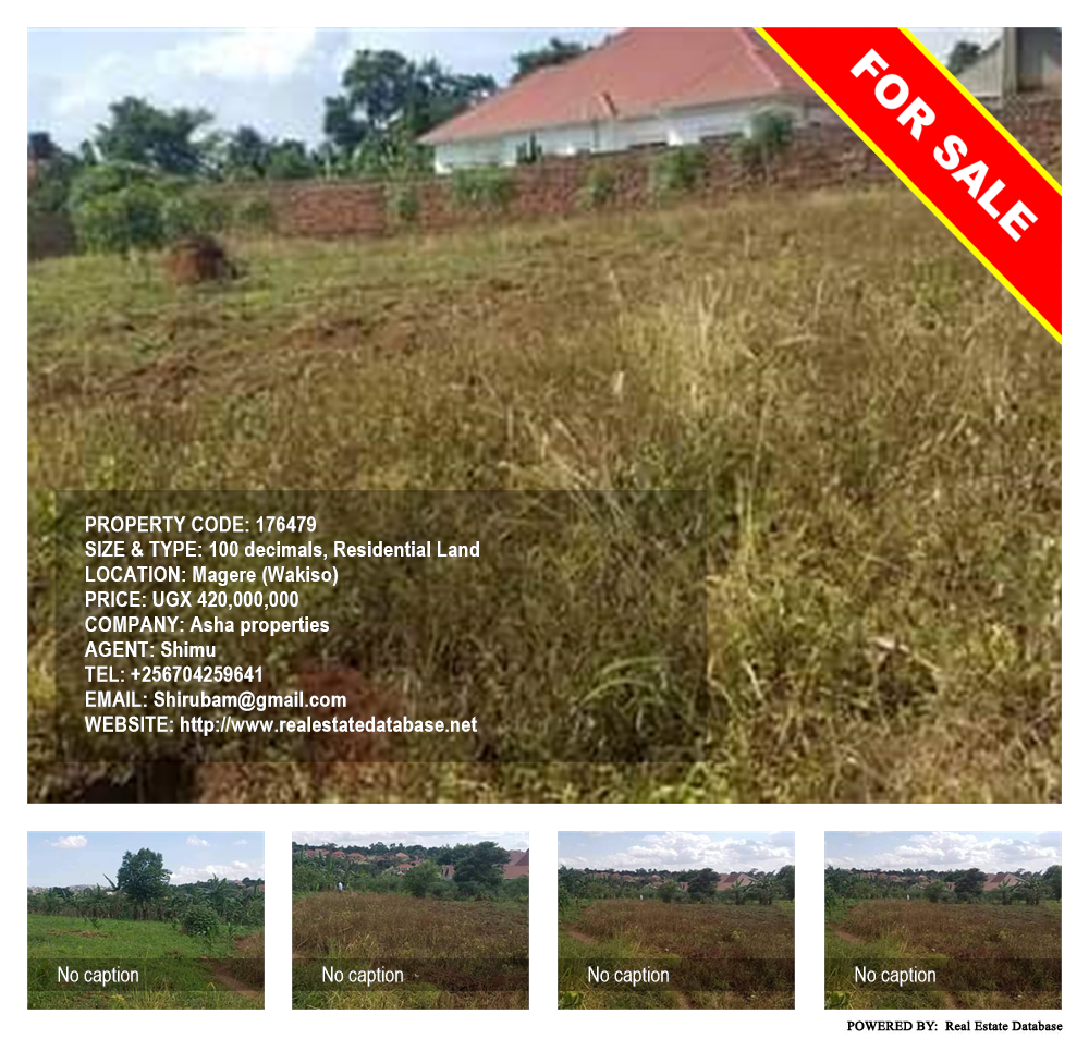 Residential Land  for sale in Magere Wakiso Uganda, code: 176479
