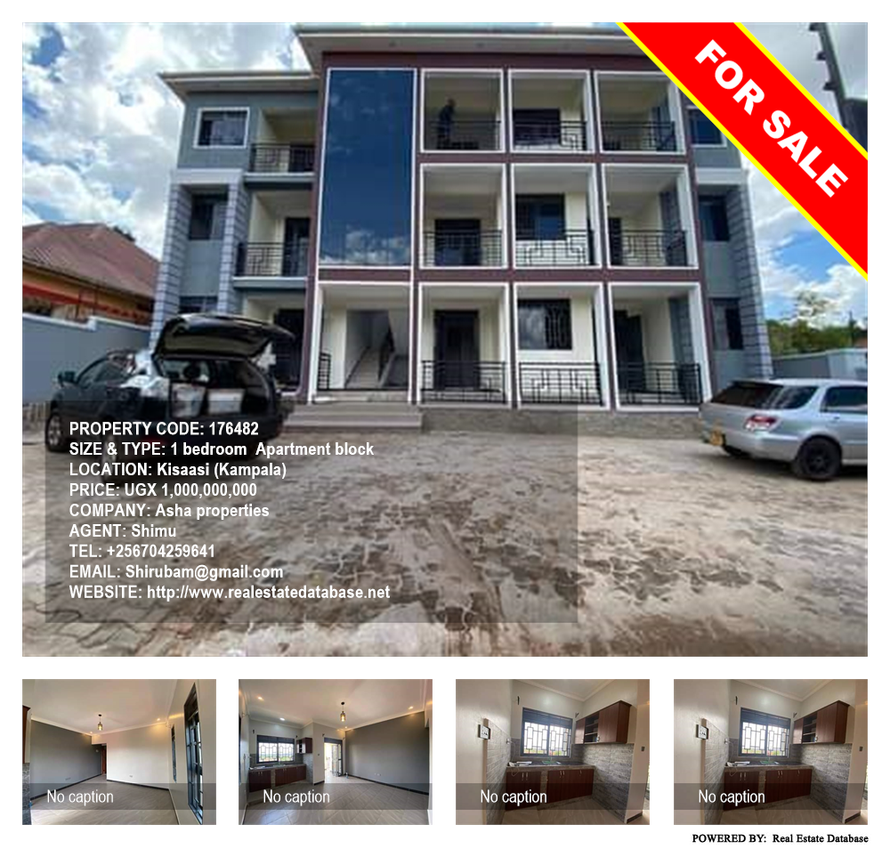 1 bedroom Apartment block  for sale in Kisaasi Kampala Uganda, code: 176482