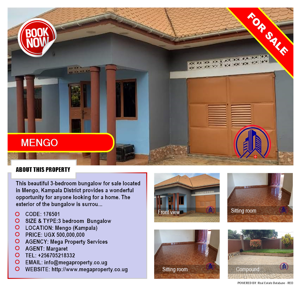 3 bedroom Bungalow  for sale in Mengo Kampala Uganda, code: 176501