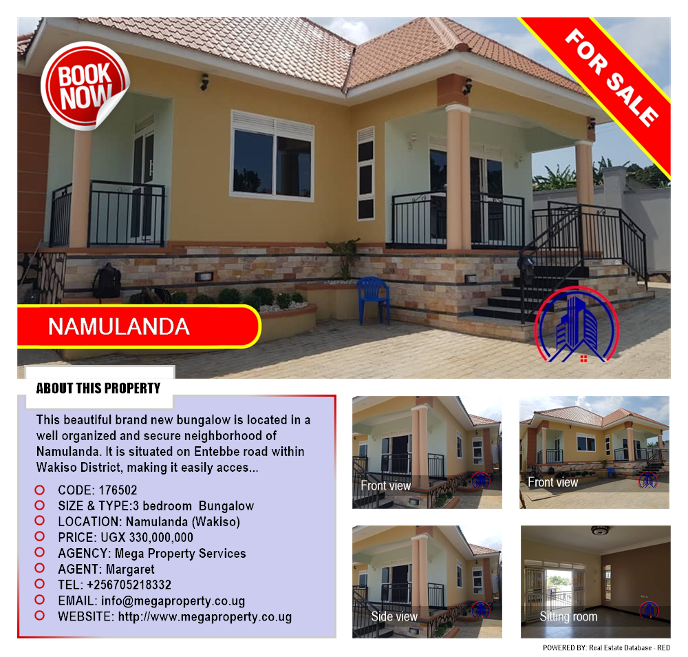 3 bedroom Bungalow  for sale in Namulanda Wakiso Uganda, code: 176502