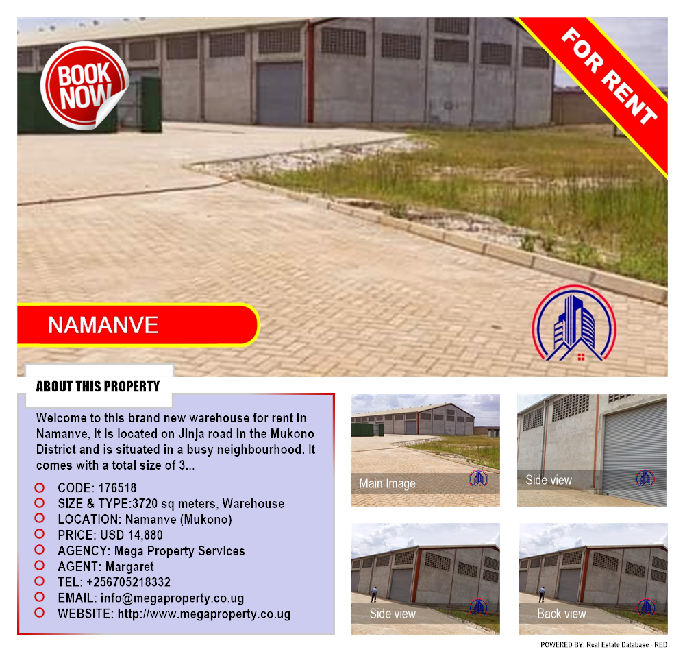 Warehouse  for rent in Namanve Mukono Uganda, code: 176518