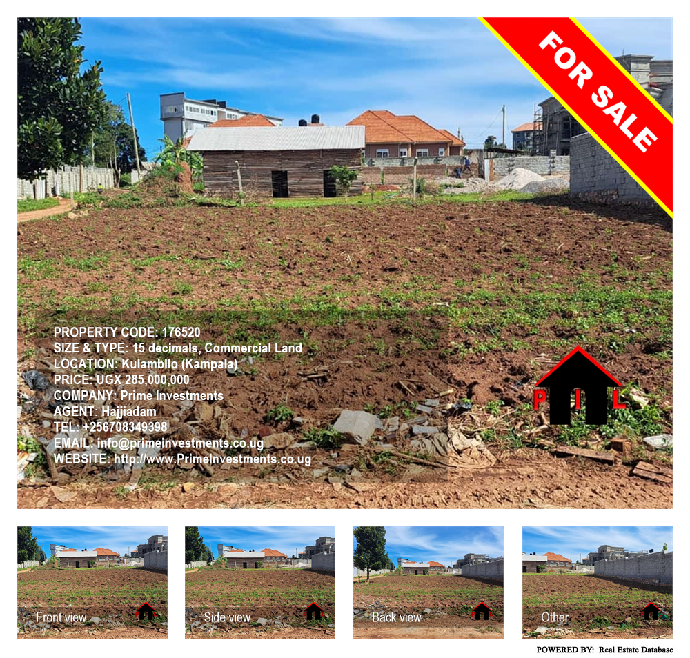 Commercial Land  for sale in Kulambilo Kampala Uganda, code: 176520