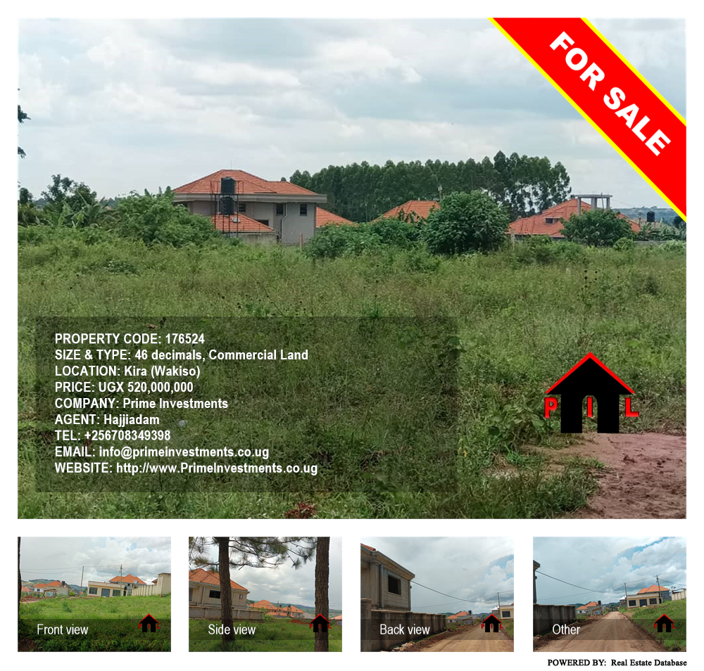 Commercial Land  for sale in Kira Wakiso Uganda, code: 176524