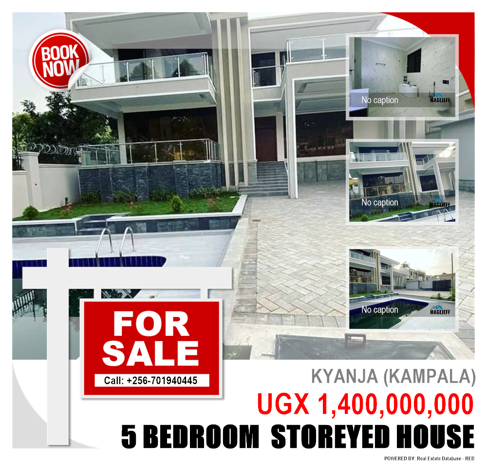 5 bedroom Storeyed house  for sale in Kyanja Kampala Uganda, code: 176531
