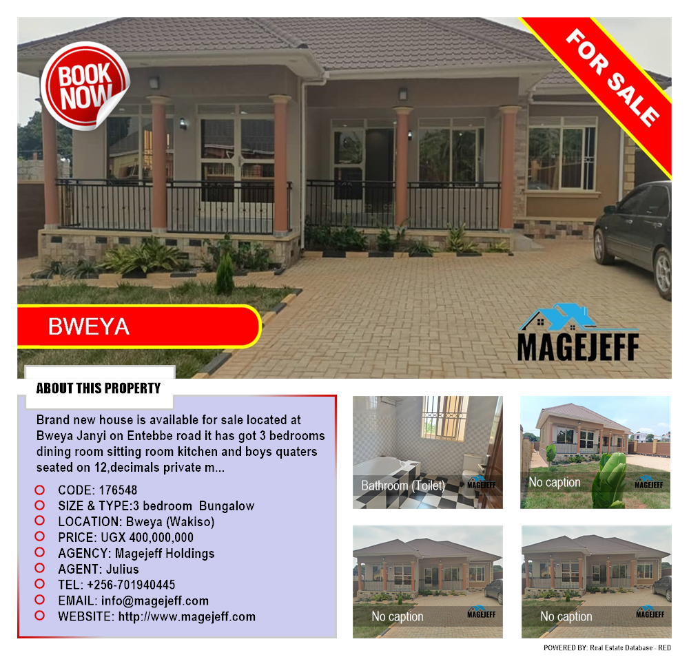 3 bedroom Bungalow  for sale in Bweya Wakiso Uganda, code: 176548