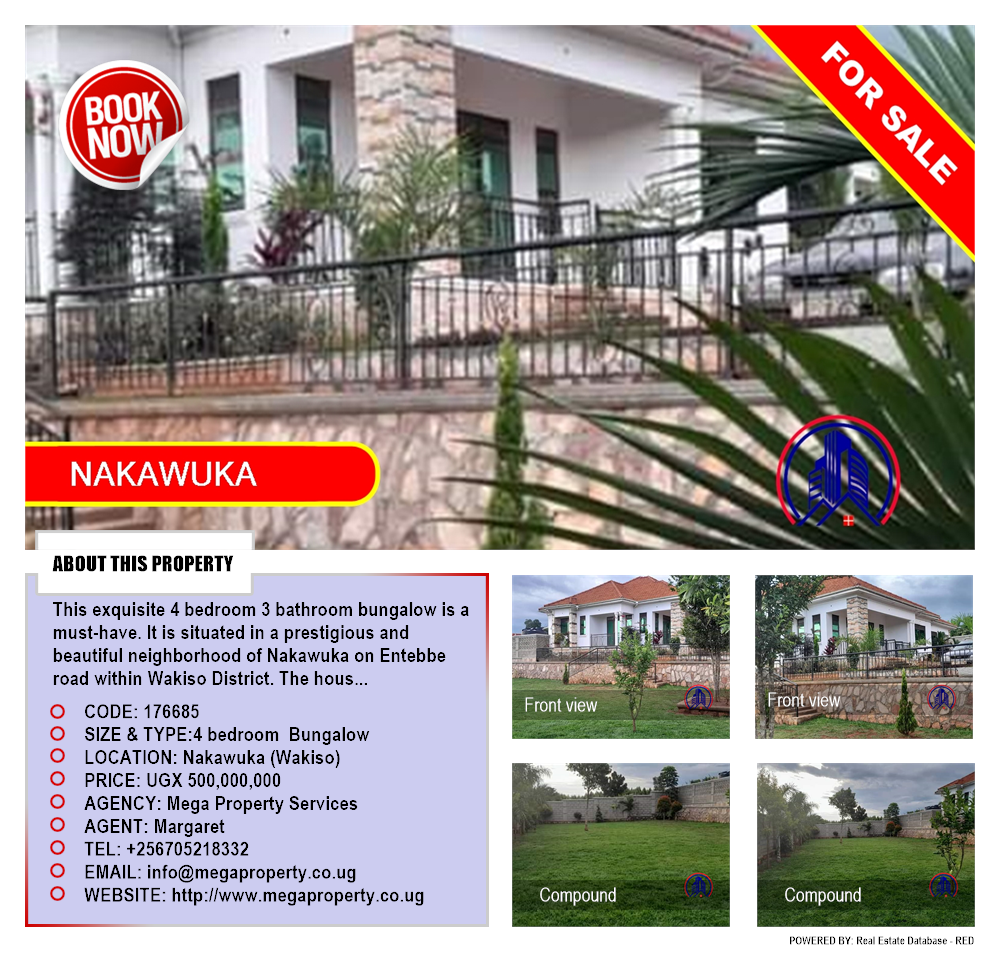 4 bedroom Bungalow  for sale in Nakawuka Wakiso Uganda, code: 176685