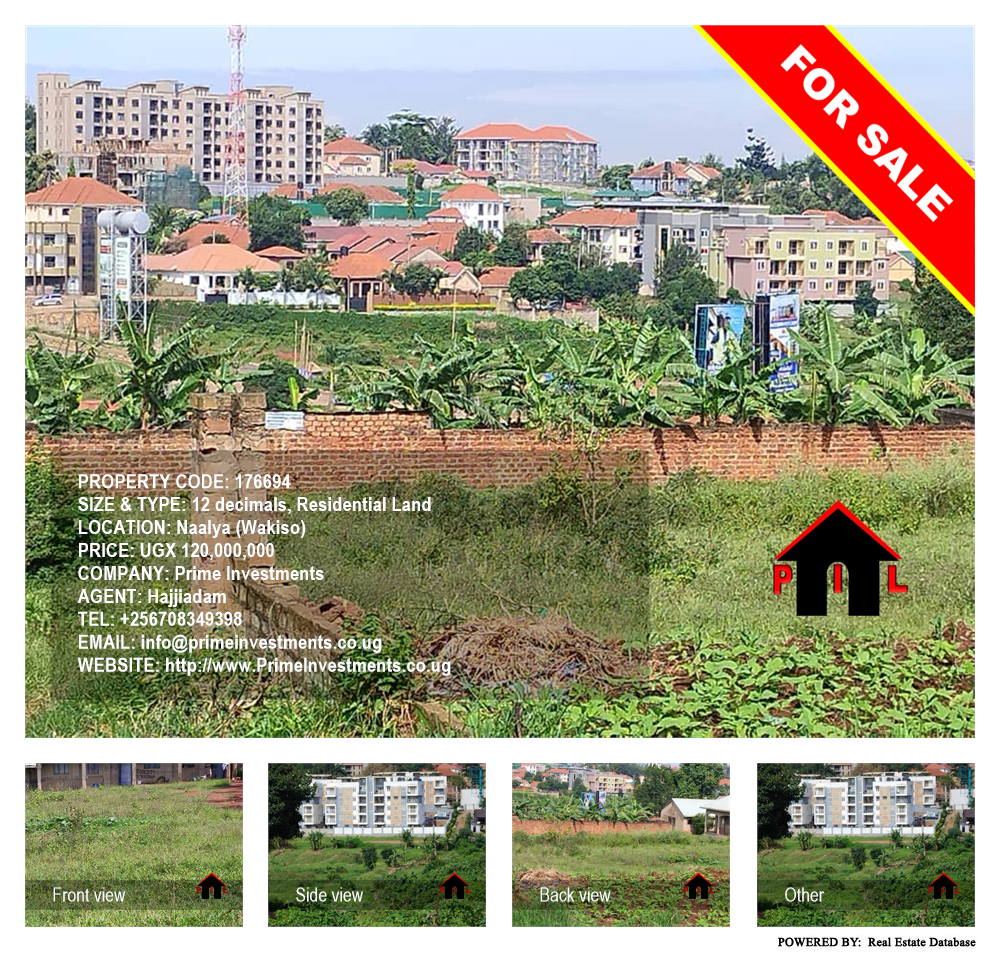 Residential Land  for sale in Naalya Wakiso Uganda, code: 176694