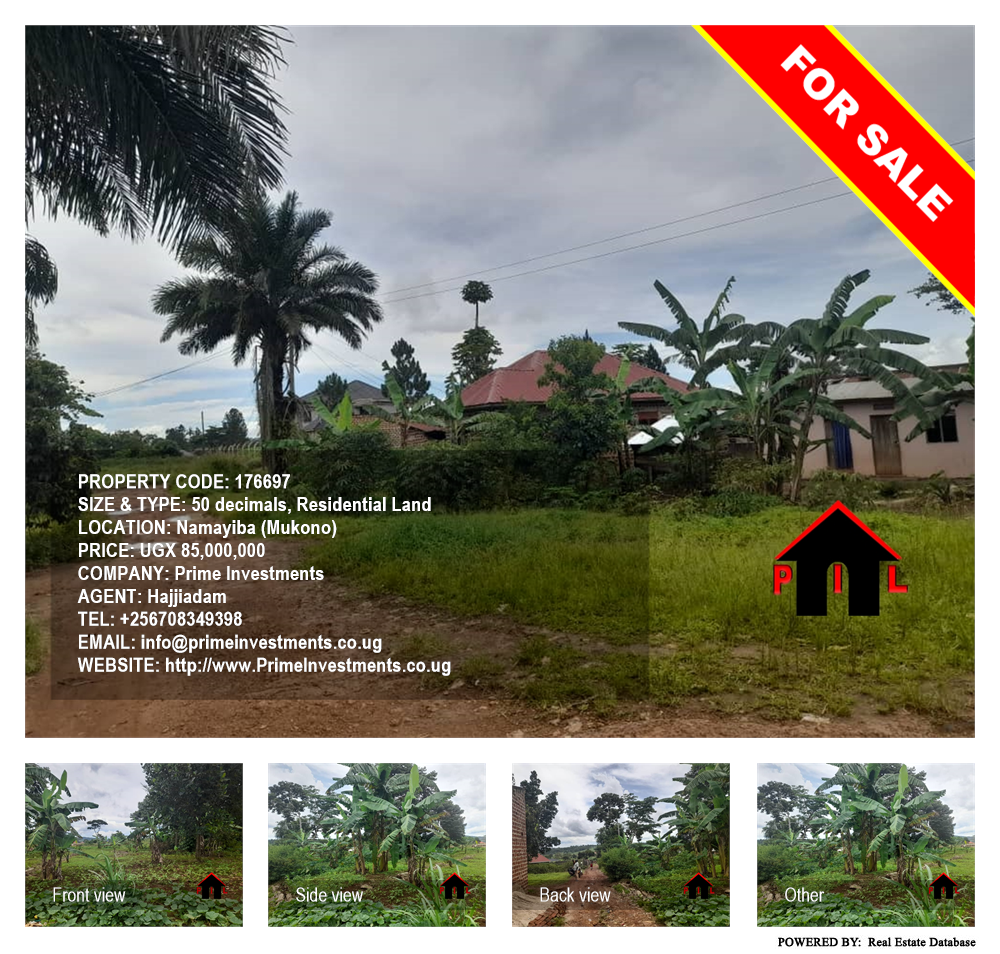 Residential Land  for sale in Namayiba Mukono Uganda, code: 176697