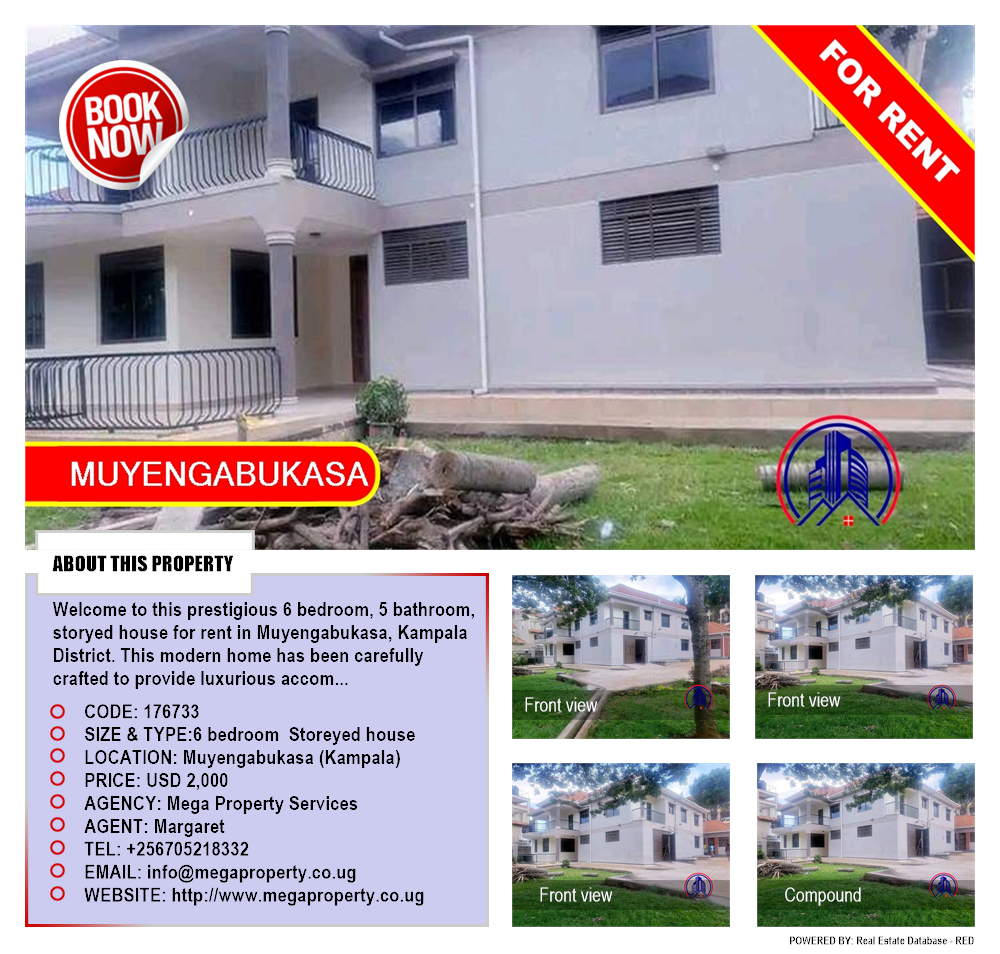 6 bedroom Storeyed house  for rent in Muyenga Kampala Uganda, code: 176733