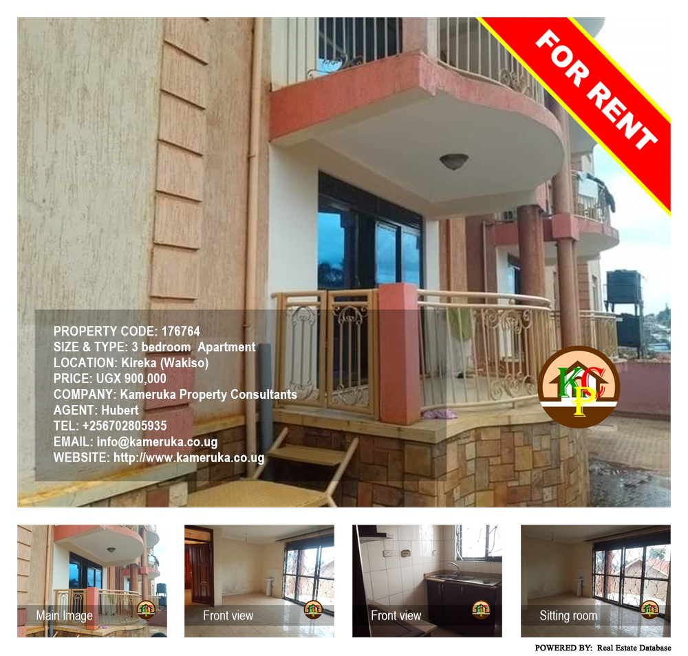 3 bedroom Apartment  for rent in Kireka Wakiso Uganda, code: 176764