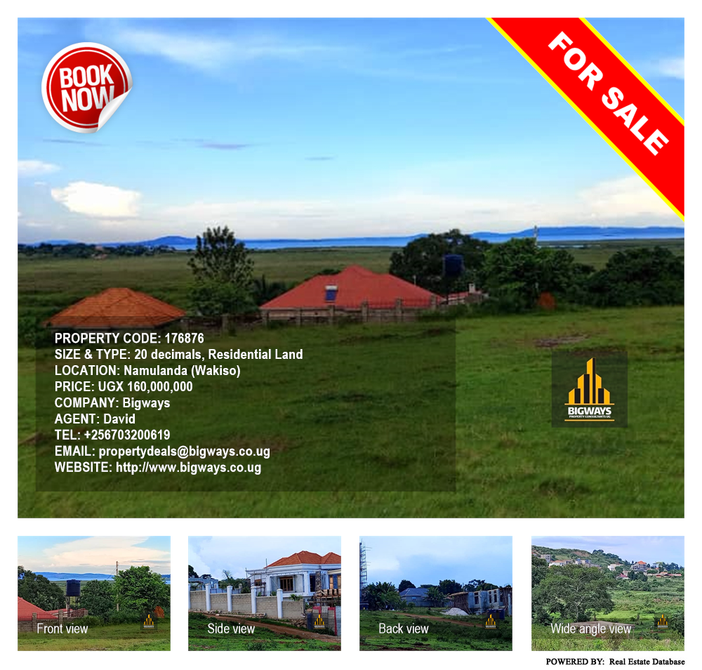 Residential Land  for sale in Namulanda Wakiso Uganda, code: 176876