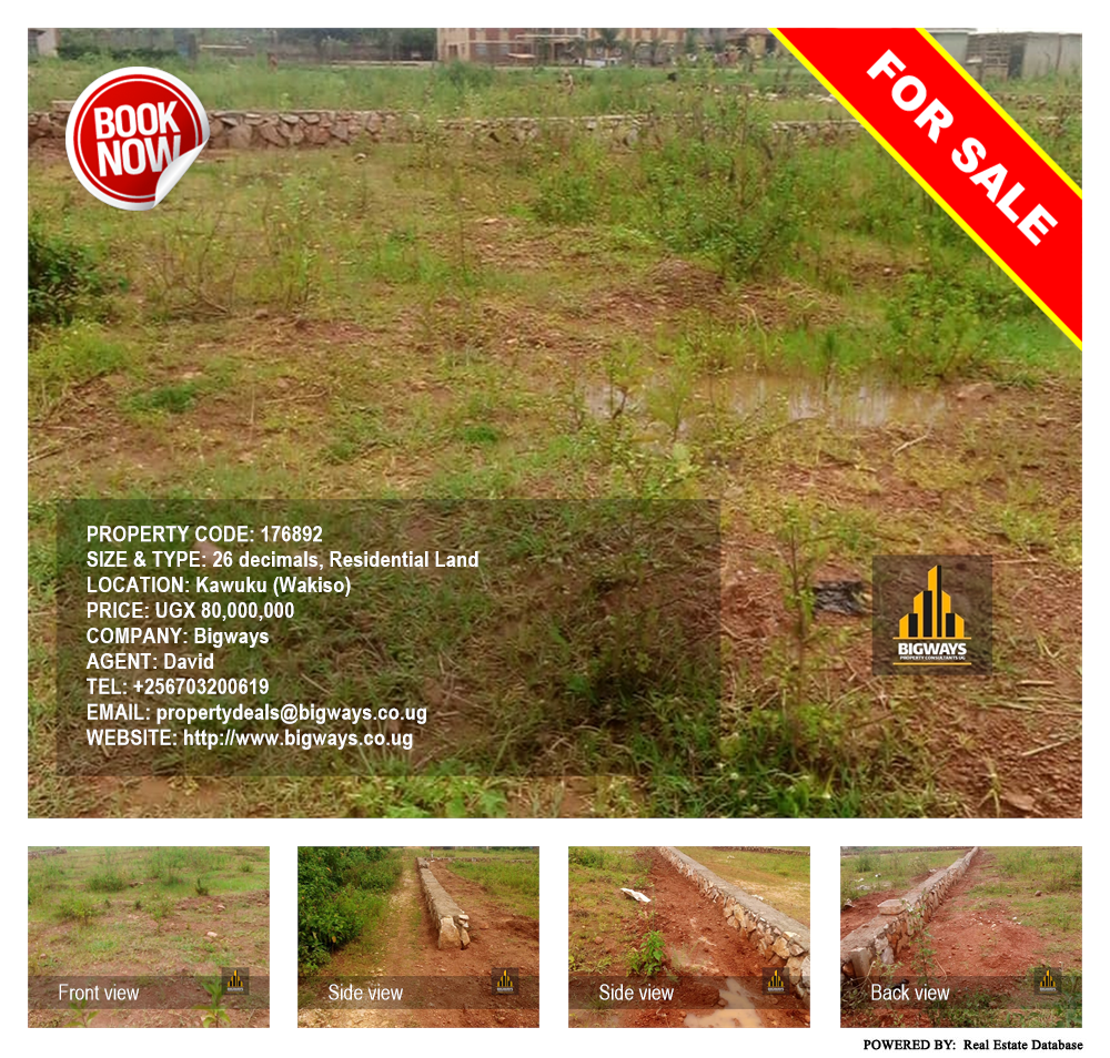 Residential Land  for sale in Kawuku Wakiso Uganda, code: 176892