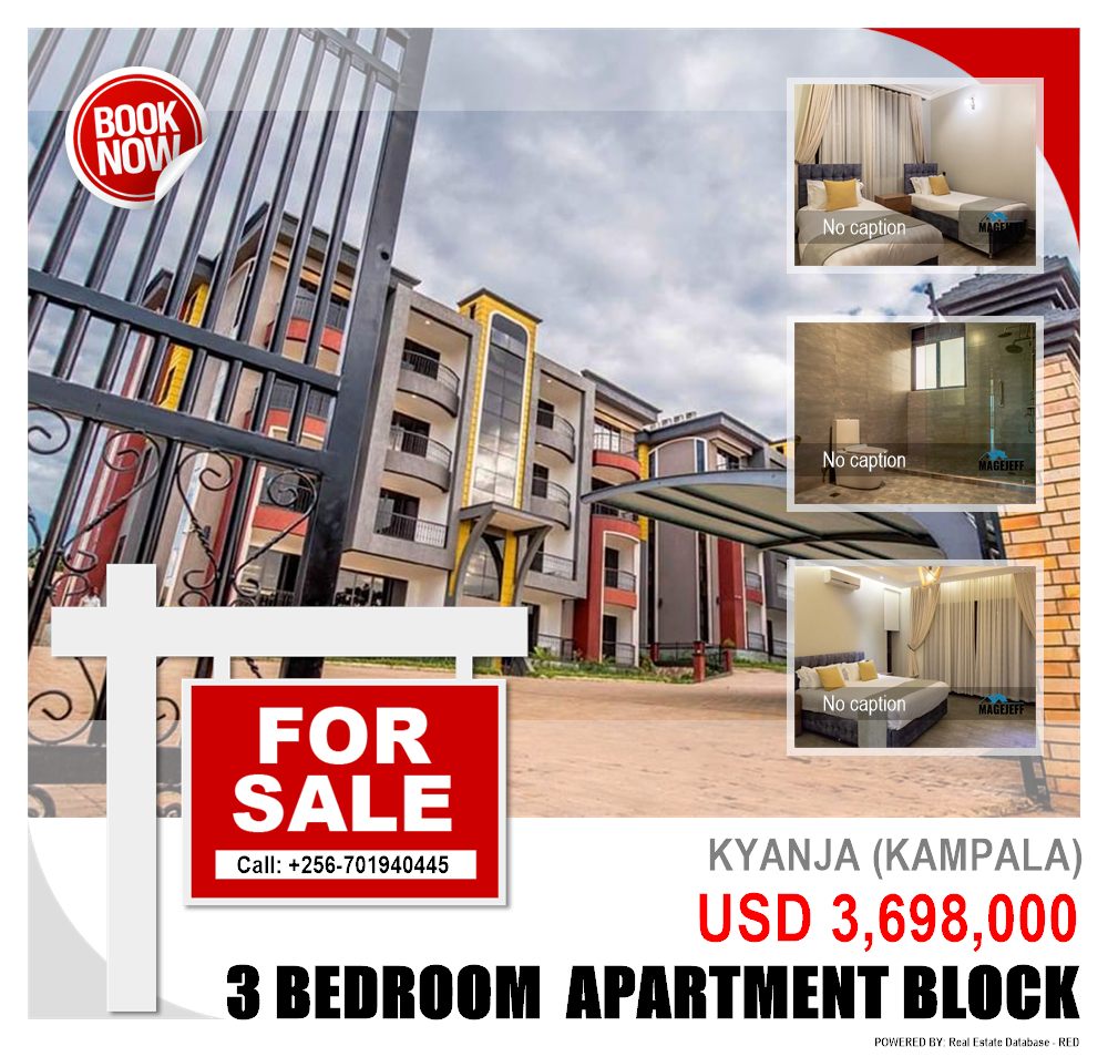 3 bedroom Apartment block  for sale in Kyanja Kampala Uganda, code: 176916