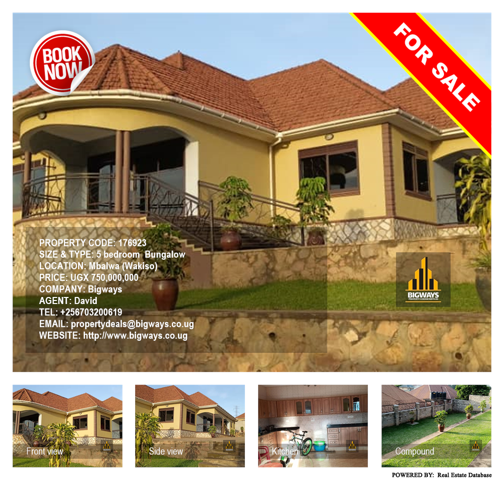 5 bedroom Bungalow  for sale in Mbalwa Wakiso Uganda, code: 176923