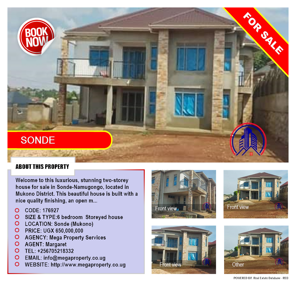 6 bedroom Storeyed house  for sale in Sonde Mukono Uganda, code: 176927