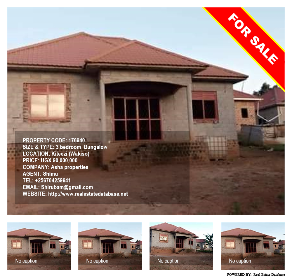 3 bedroom Bungalow  for sale in Kiteezi Wakiso Uganda, code: 176940