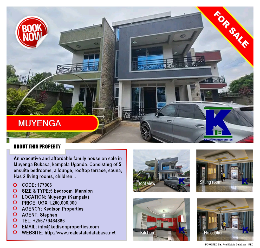 5 bedroom Mansion  for sale in Muyenga Kampala Uganda, code: 177006