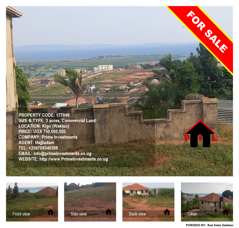 Commercial Land  for sale in Kigo Wakiso Uganda, code: 177049