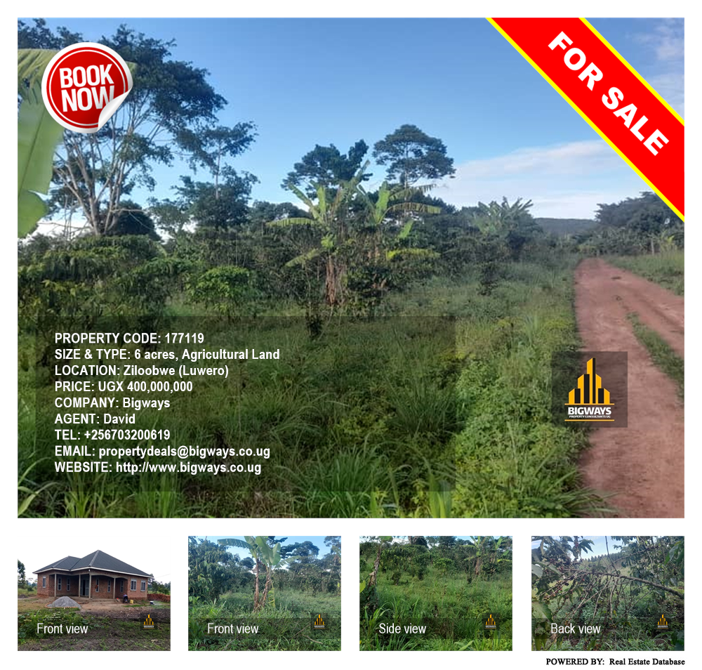 Agricultural Land  for sale in Ziloobwe Luweero Uganda, code: 177119